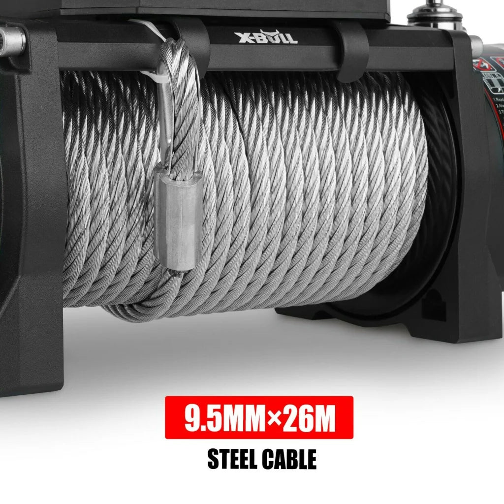 Winch 12000LBS/5454KGS Steel Cable 12V Wireless Remote