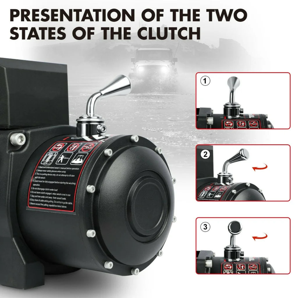 Winch 12000LBS/5454KGS Steel Cable 12V Wireless Remote