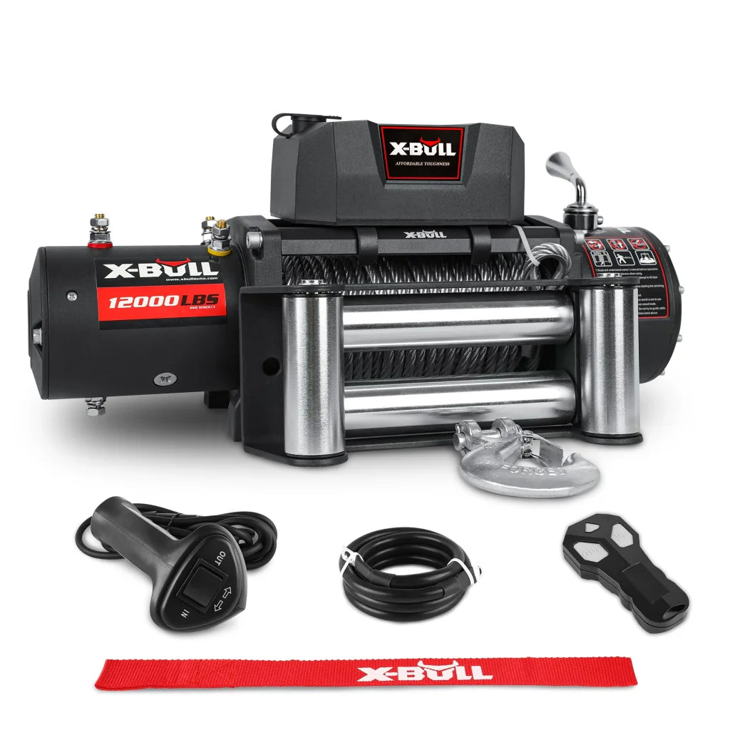 Winch 12000LBS/5454KGS Steel Cable 12V Wireless Remote