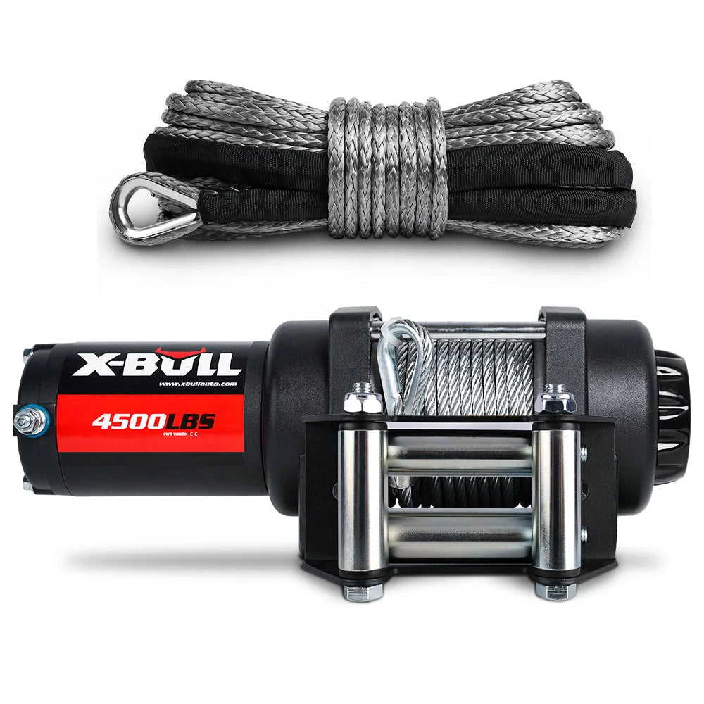 Winch 12V 4500LB Boat Trailer ATV Steel Cable with 5.5M X