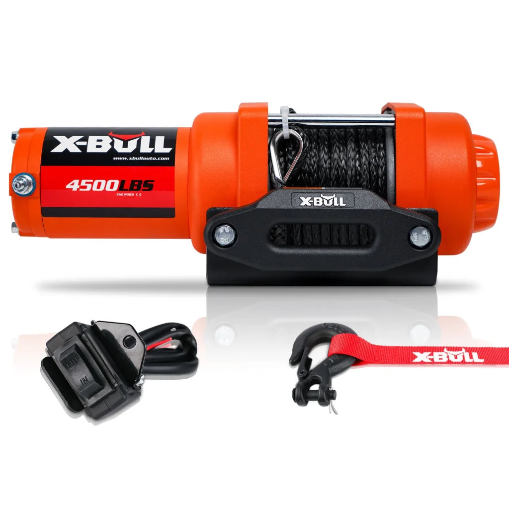 Winch 12V Synthetic Rope 4500LBS Wireless Remote ATV UTV