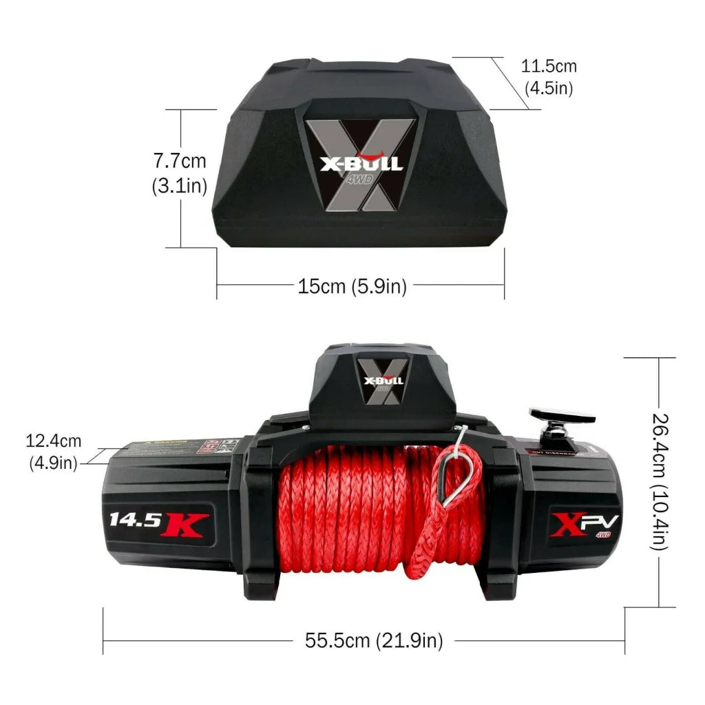 Winch 12V Synthetic Rope Wireless 14500LBS Remote 4X4 4WD
