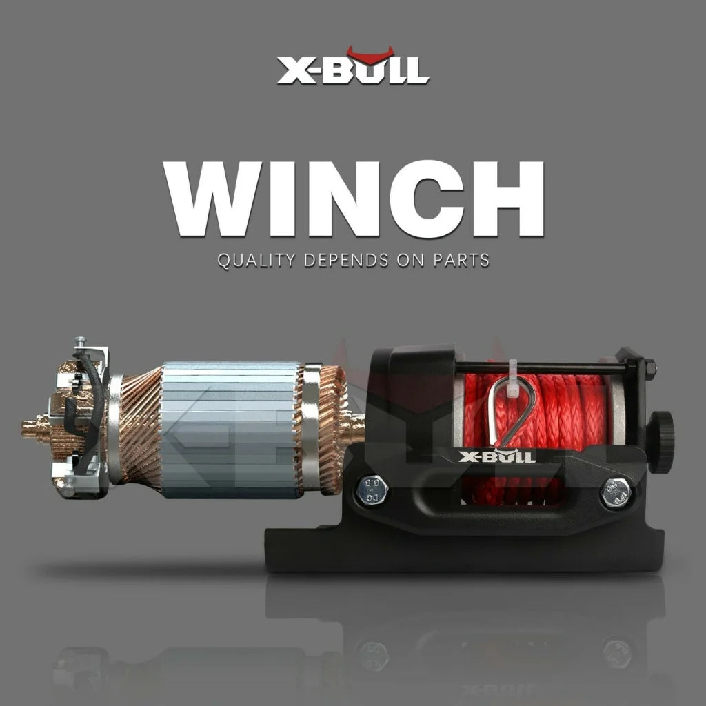 Winch 3000LBS 12V Synthetic Rope Wireless Remote for ATV