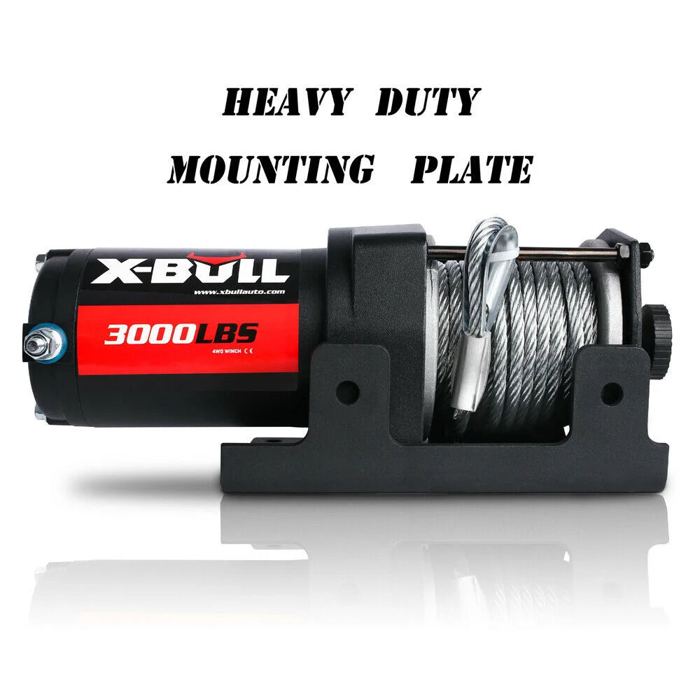 Winch 3000LBS/1360KG Wireless 12V Steel Cable ATV 4WD Boat