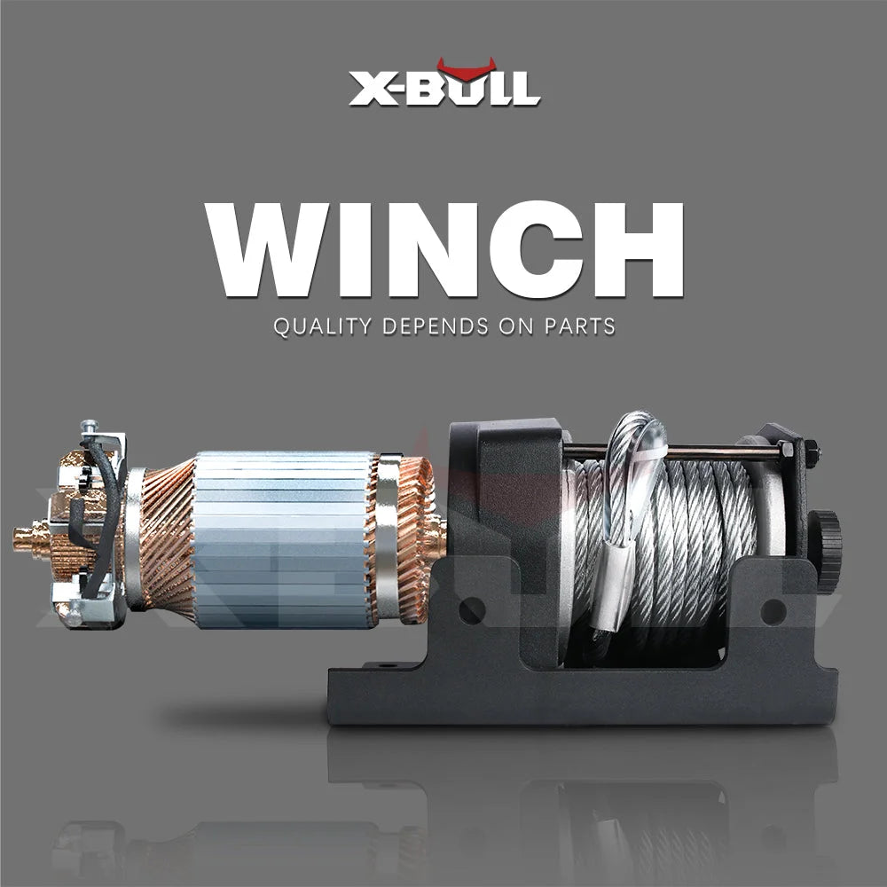 Winch 3000LBS Steel Wire Cable 12V for Boat ATV UTV Winch