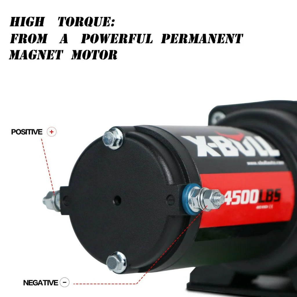 Winch 4500LBS/2041KG Steel Cable Wireless Remote Boat ATV