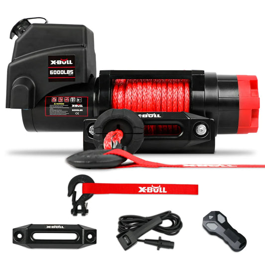 Winch 6000LBS 12V BOAT Synthetic Rope Wireless Remote 4WD