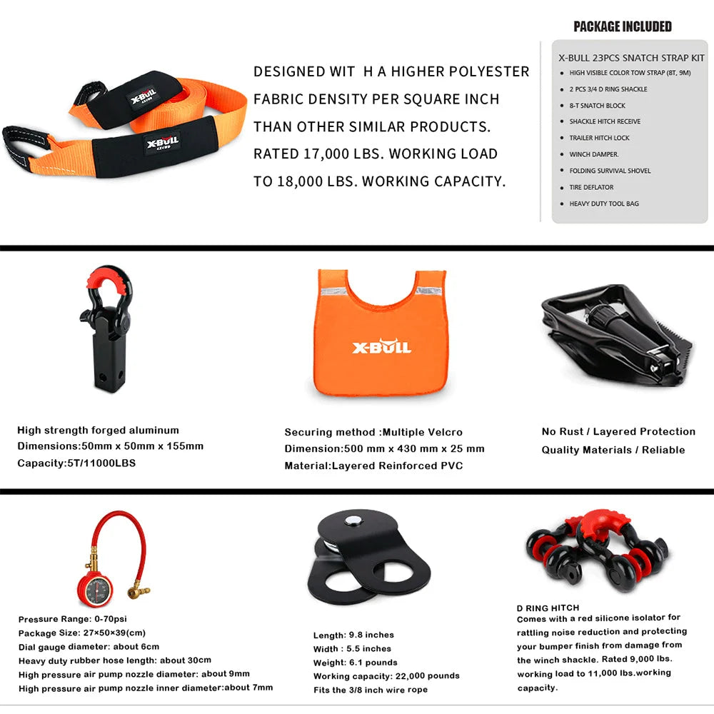 Winch Recovery Kit with Gen 2.0 Recovery Tracks Boards