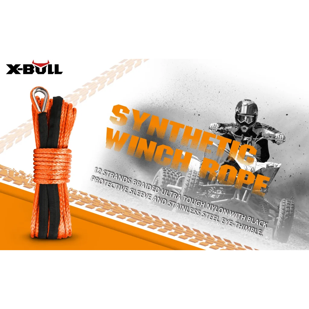 Winch Rope Dyneema Synthetic Rope 5.5mm x 13m Tow Recovery