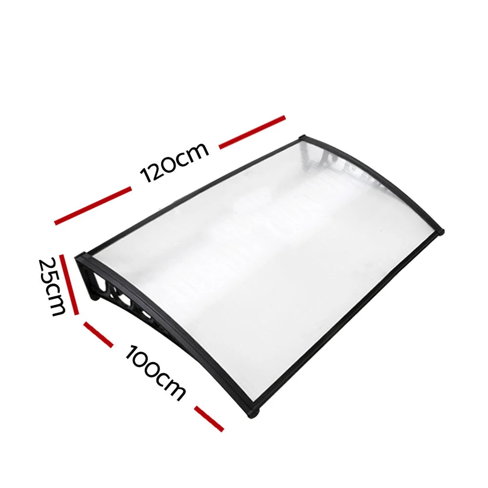 Window/Door Awning 1×1.2m Canopy Rain Cover Sun Shield