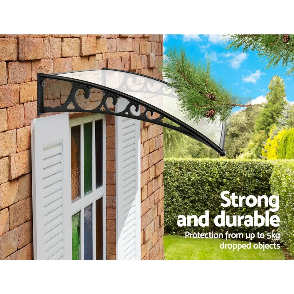 Window/Door Awning 1×1.2m Canopy Rain Cover Sun Shield