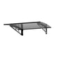 Grey metal window door awning with door canopy panel and side brackets