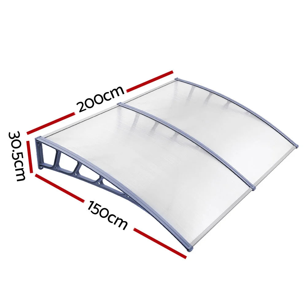 Window Door Awning Canopy Outdoor Patio Sun Shield 1.5mx2m