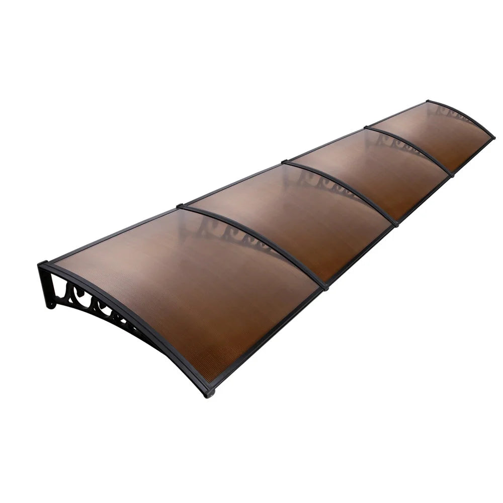 Window Door Awning Patio UV Sun Shield BROWN 1mx4m DIY