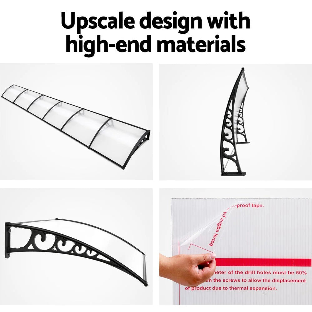 Window Door Awning Patio UV Sun Shield WHITE 1mx6m DIY