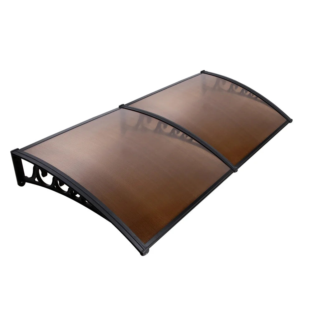 Window Door Awning Shade 1x2m Brown DIY - Shading