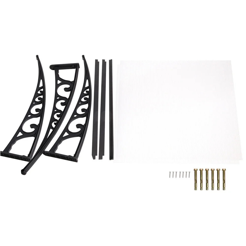 Window Door Awning Shade 1x2m Transparent DIY - Shading