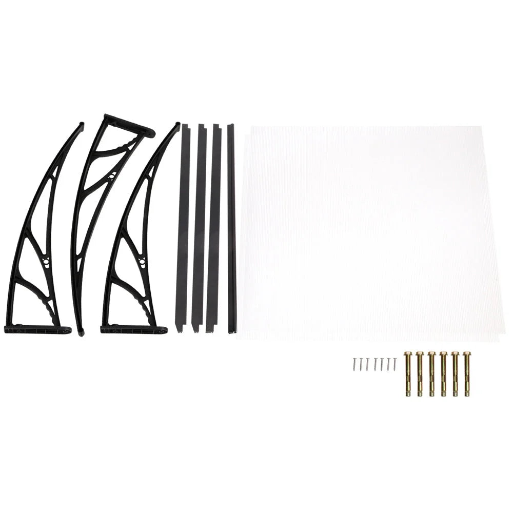 Window Door Awning Shade 1x2m Transparent DIY - Shading