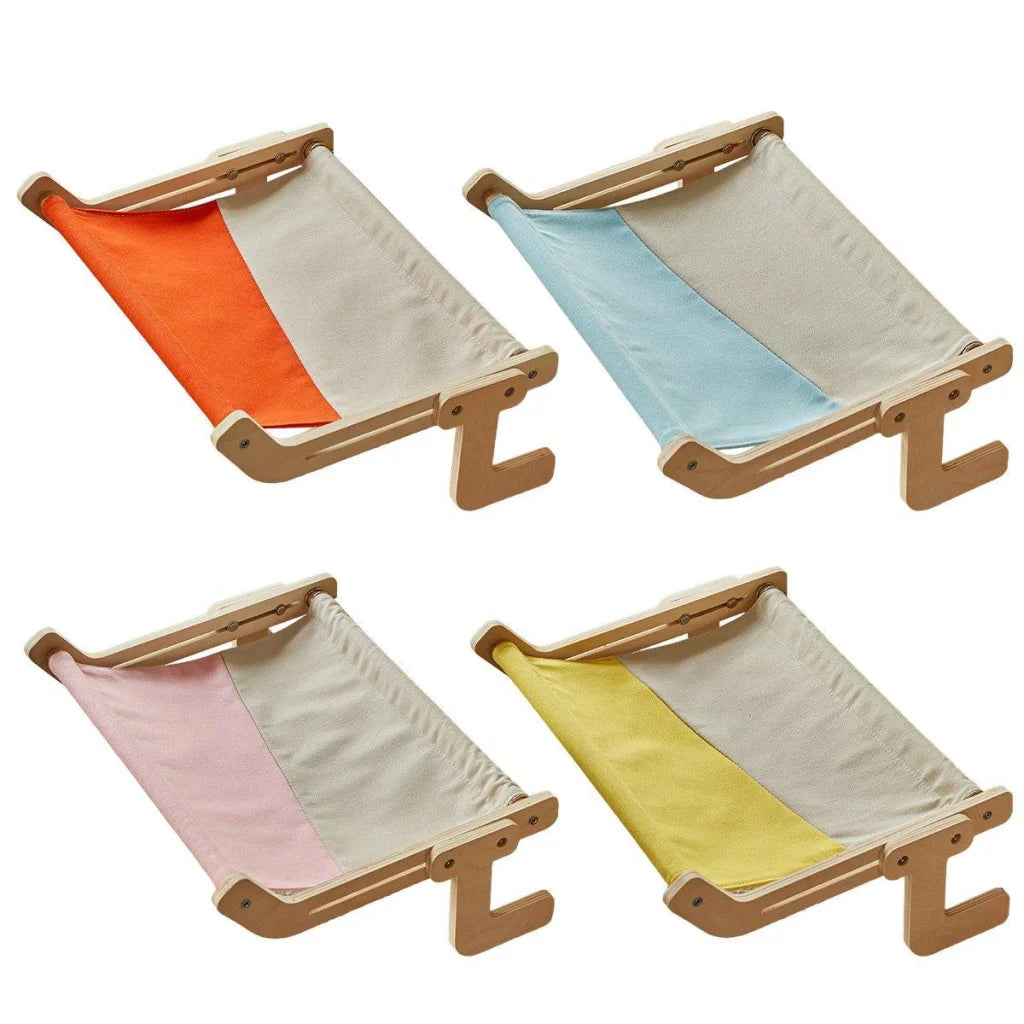 Window Hanging Cat Hammock Solid Wood Sun Bed Nest for All
