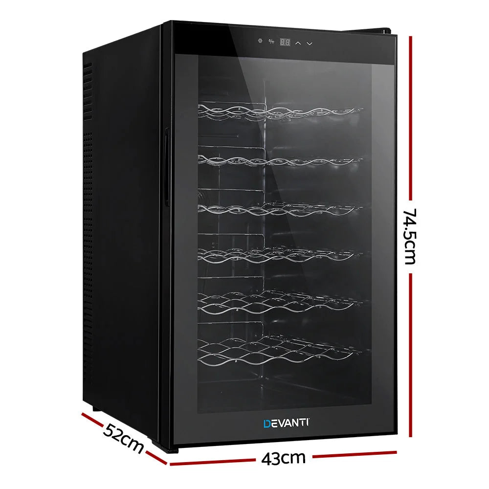 Wine Cooler 28 Bottles Glass Door Beverage Cooler