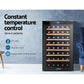 Black wine cooler fridge with compact fridge cabinet and glass window
