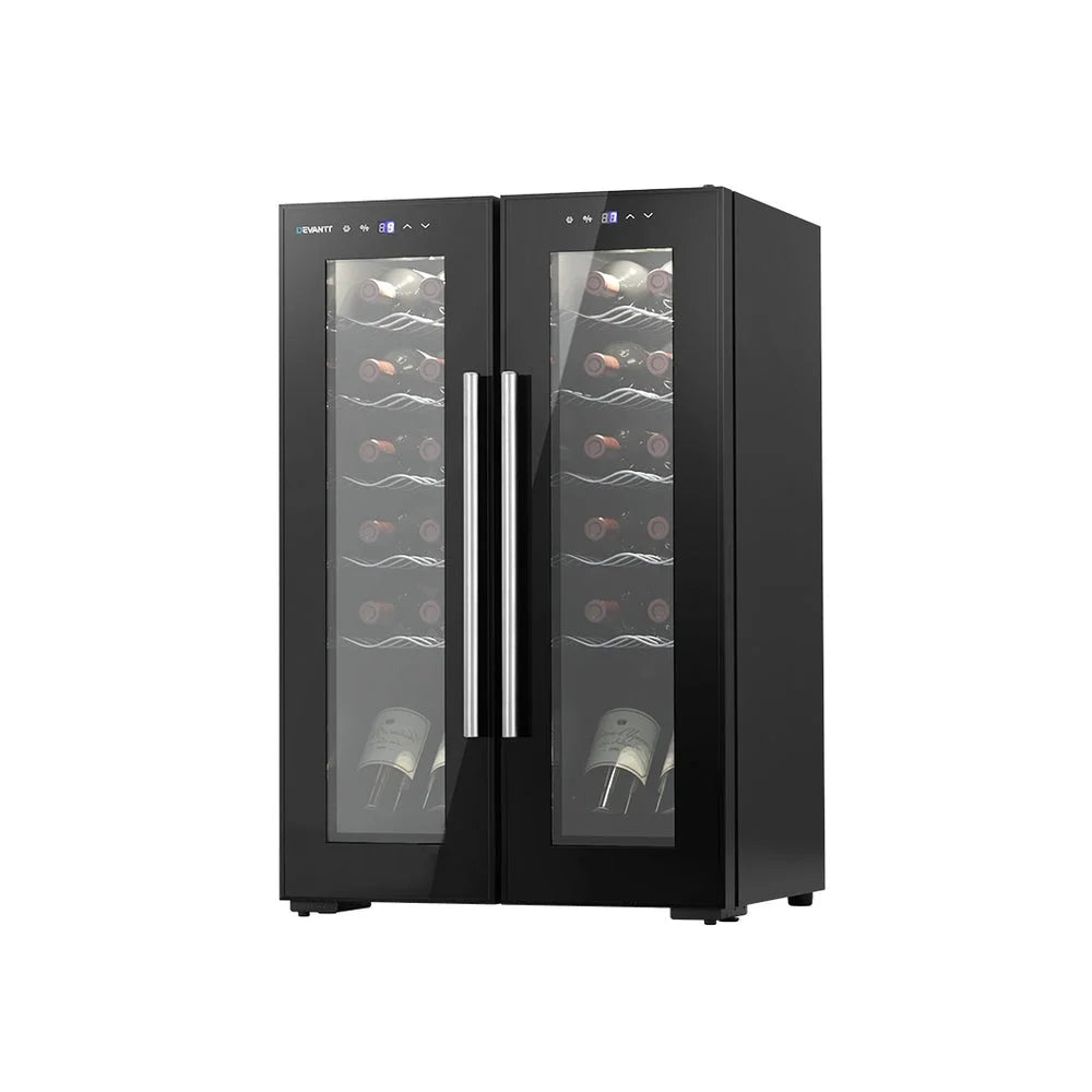 Wine Cooler Fridge Dual Zone - 24 Bottles