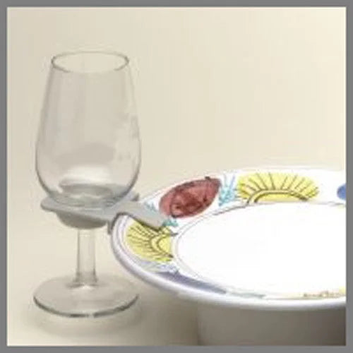 Wine Glass Holder Plate Clip 10 Pack - Stand-Up Function