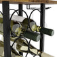 Wine Rack Countertop Wooden & Metal Holder for 6 Bottles &