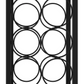 Wine Rack Countertop Wooden & Metal Holder for 6 Bottles &