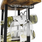 Wine Rack Countertop Wooden & Metal Holder for 6 Bottles &