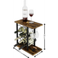 Wine Rack Countertop Wooden & Metal Holder for 6 Bottles &