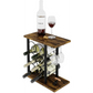 Wine Rack Countertop Wooden & Metal Holder for 6 Bottles &