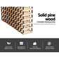 Timber wine rack bottles with slim posts and mounting brackets