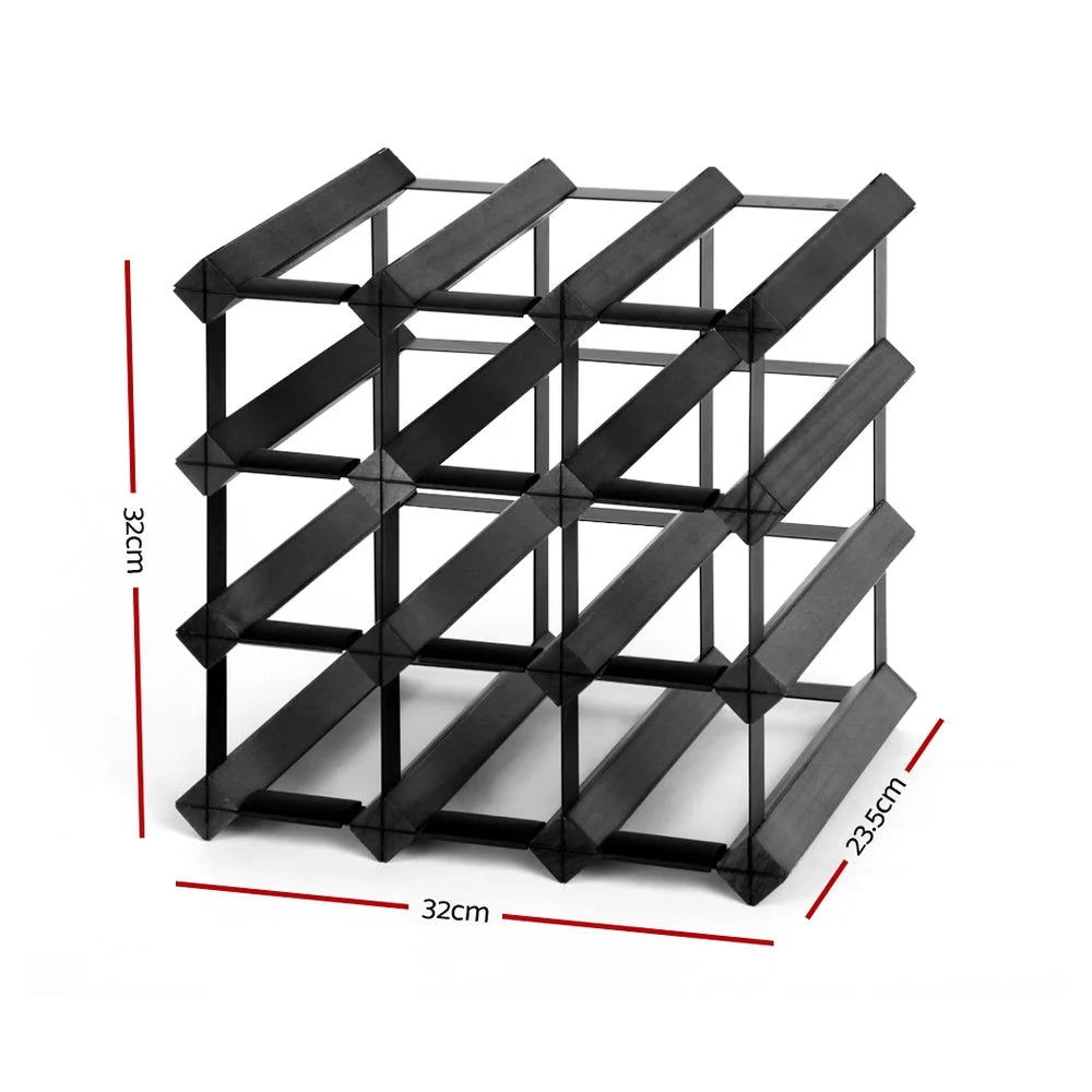 Wine Rack for 12 Bottles - Black