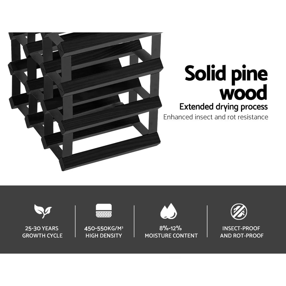 Wine Rack for 12 Bottles - Black