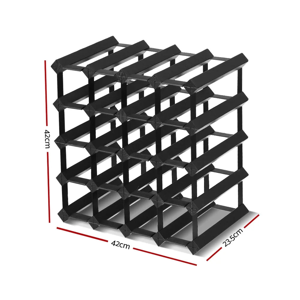 Wine Rack for 20 Bottles - Black
