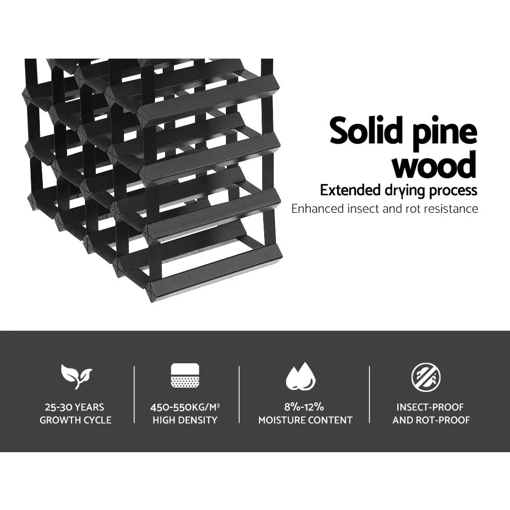 Wine Rack for 20 Bottles - Black
