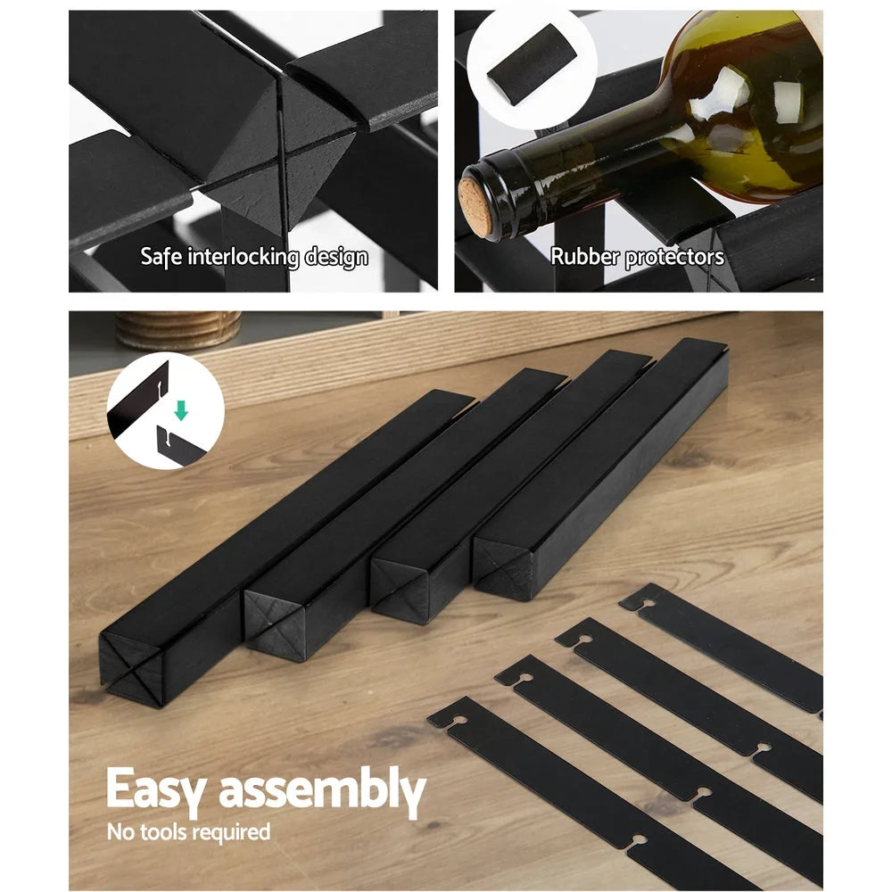 Wine Rack for 42 Bottles - Black