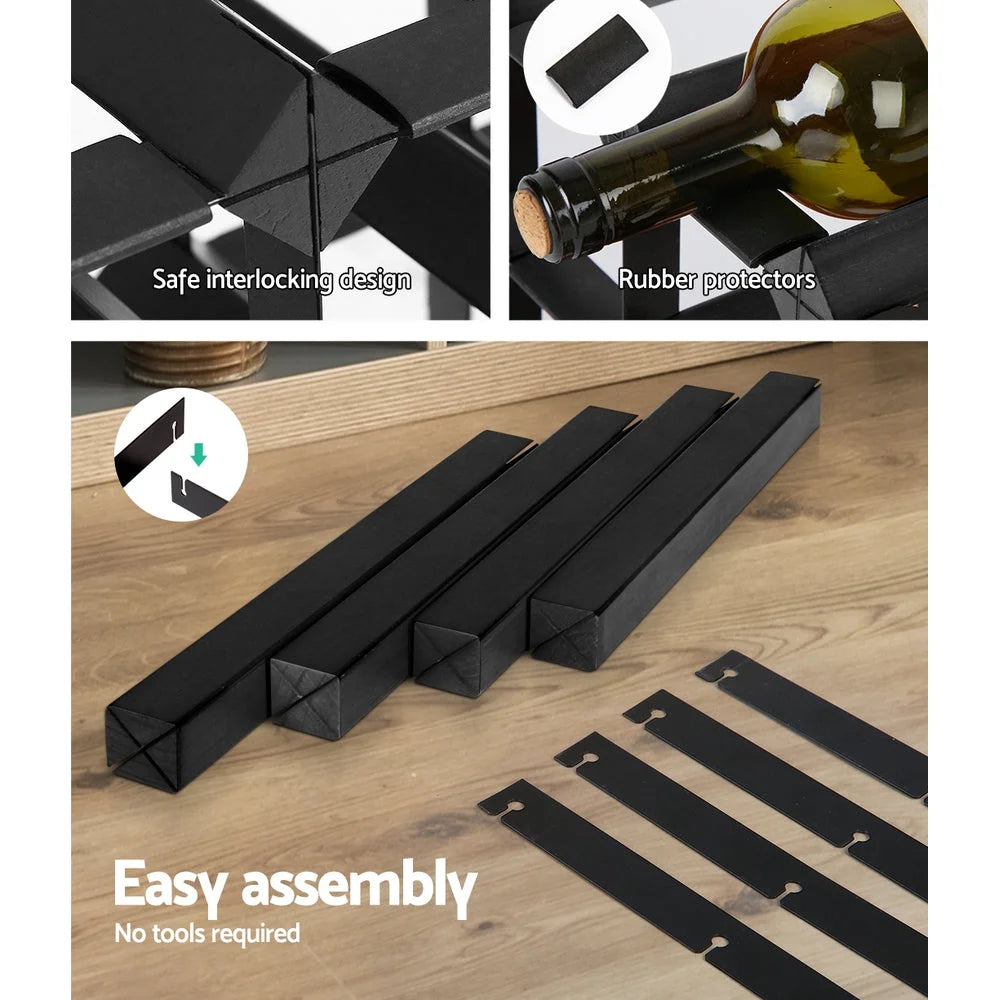 Wine Rack for 72 Bottles - Black