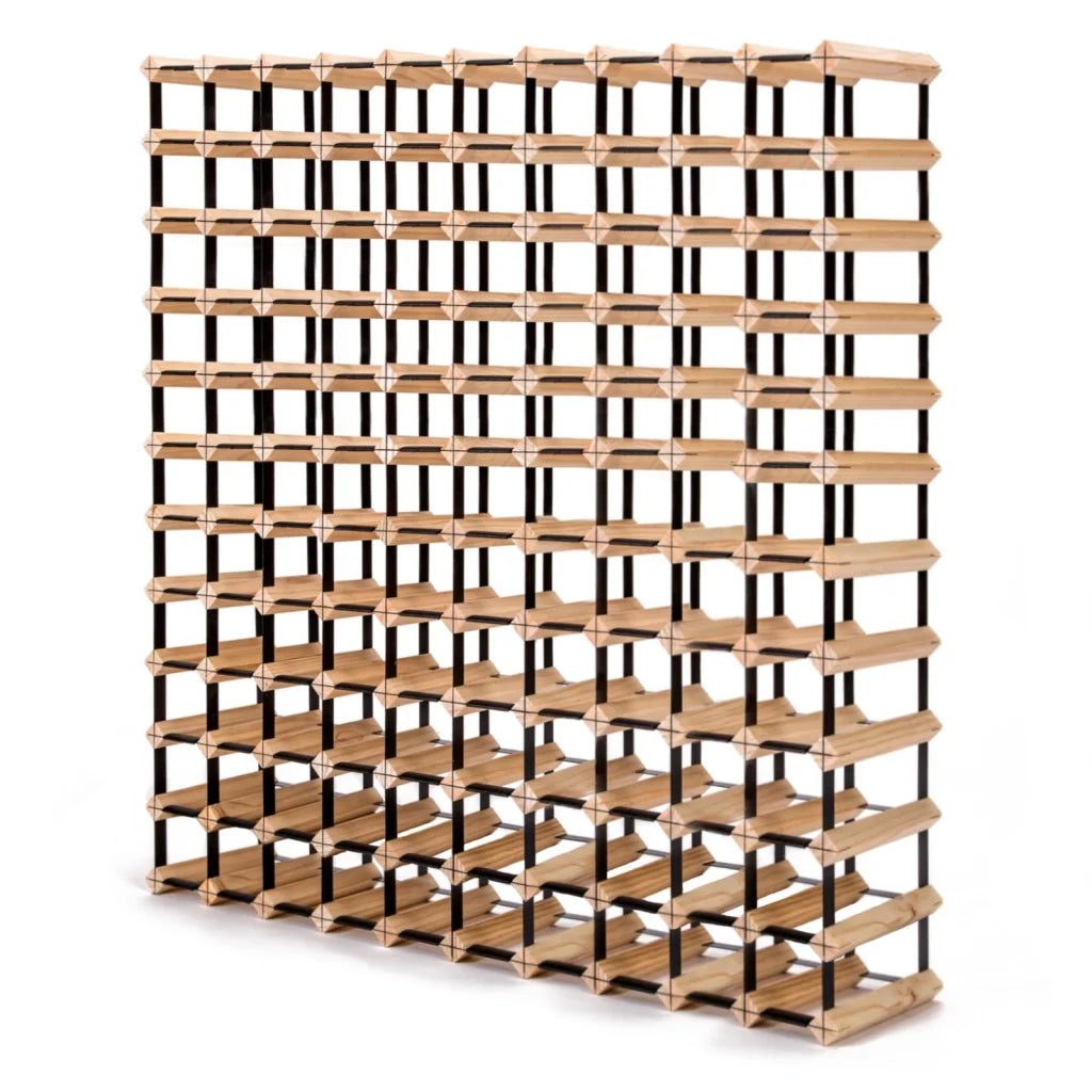 Storage rack in timber with product-specific shape