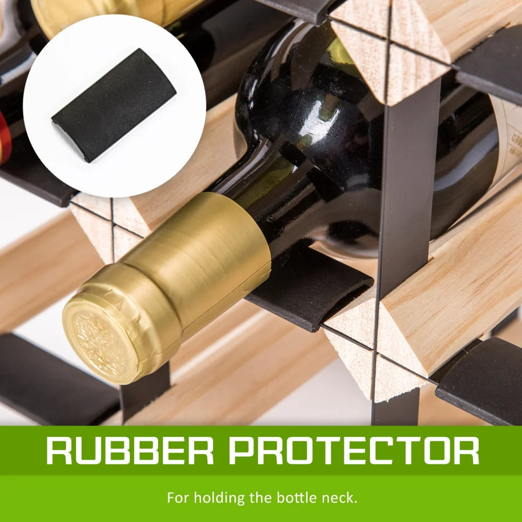 Wine Rack Storage Cellar Organiser 20 Bottle Timber