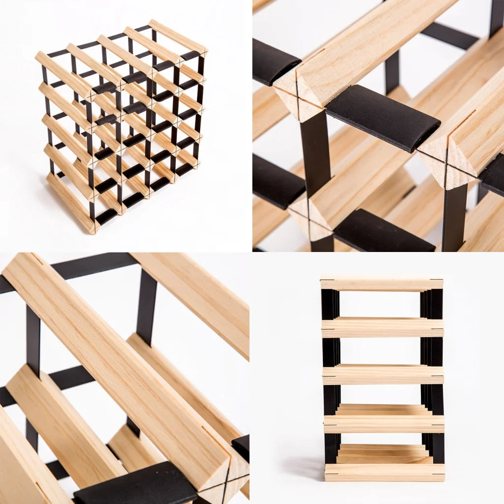 Wine Rack Storage Cellar Organiser 20 Bottle Timber