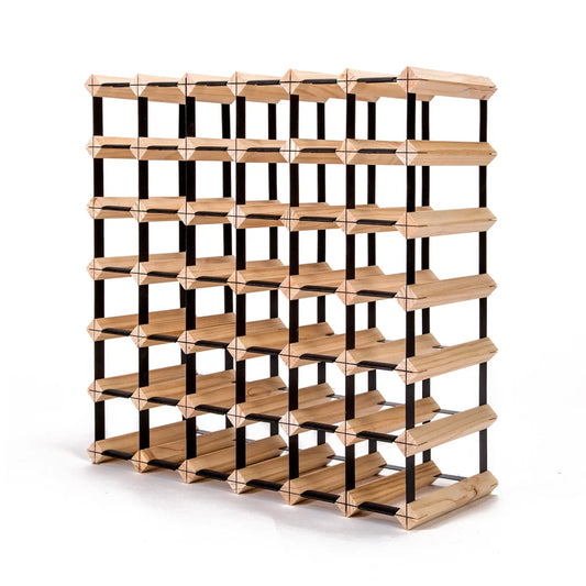 Wine Rack Storage Cellar Organiser 42 Bottle Timber