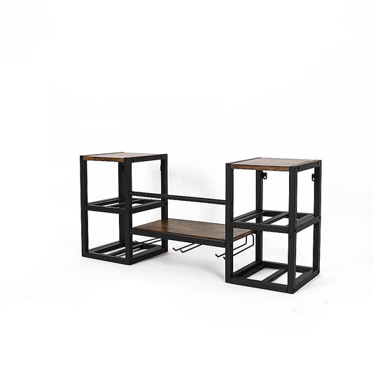 Wine Rack Wall Mounted 3 Stem Glass Holder Storage