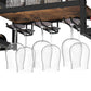 Glass storage rack with open shelves and sturdy supports