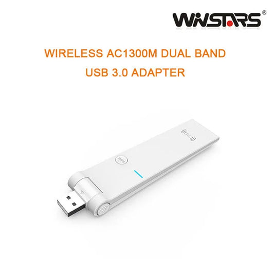 WINSTAR Wireless AC1300M Dual Band USB 3.0 Adapter - USB