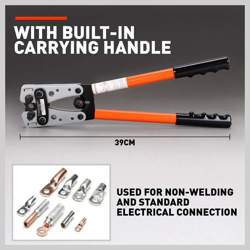 Wire Crimper Hand Tool 6-50 mm² Battery Lug Tube Crimping