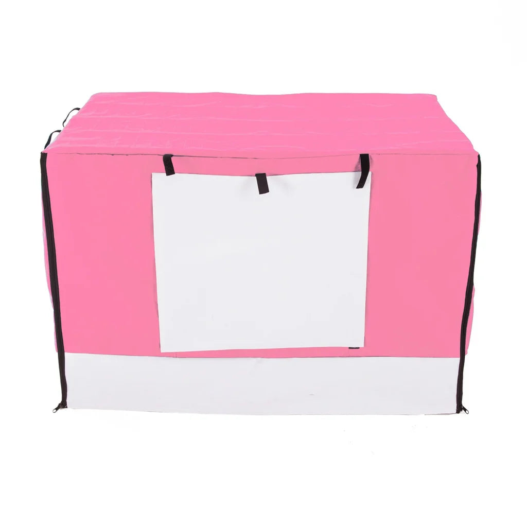 Wire Dog Cage Crate Cover Enclosure 24in - Pink