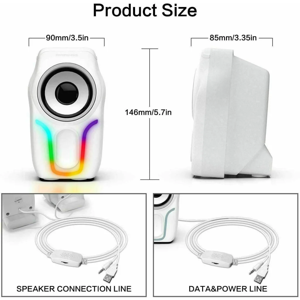 Wired Mini Gaming Speakers with 3.5mm Portable Computer
