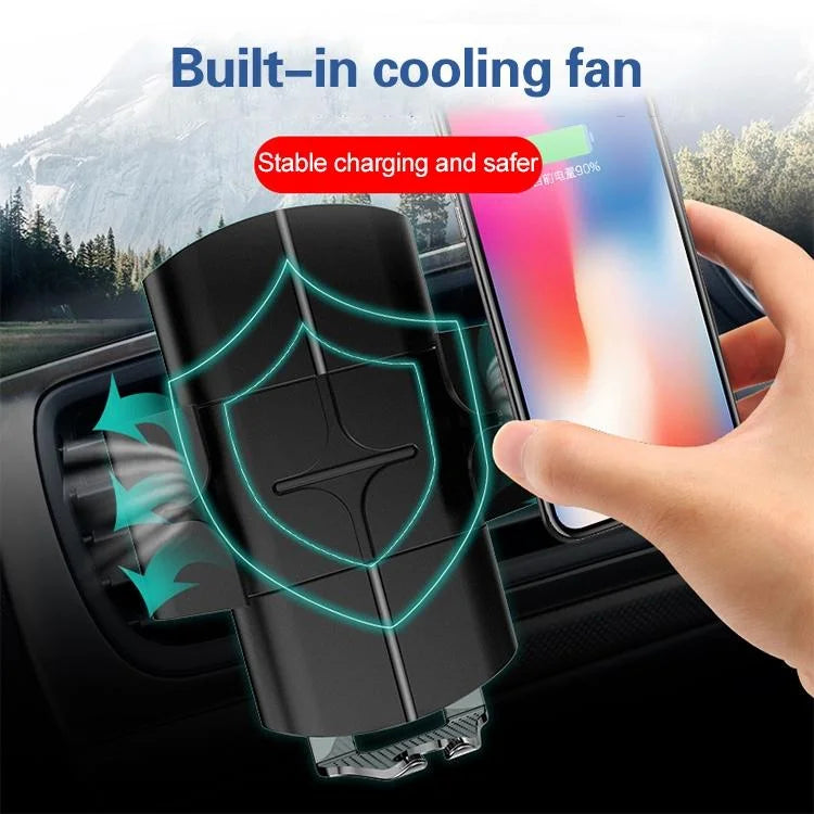 Wireless 10W Fast Charge Car Phone Holder With Voice Broadcast - Automatic-1915197730775502851